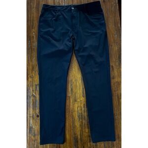 Vuori Athletic Slim Performance Pants Mens 38x32 Black Stretch Golf Travel V430